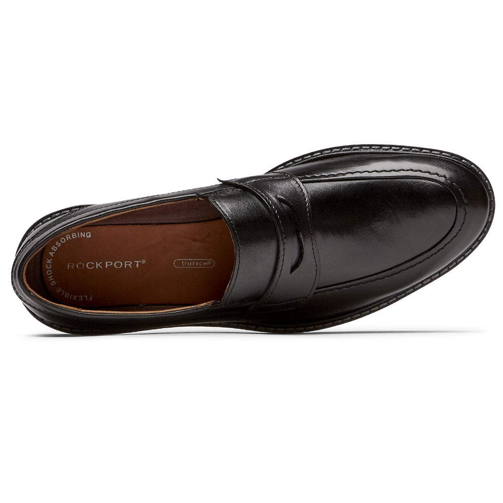 Mocassins Rockport Homem Pretas - Kenton Penny - 98741CRNY